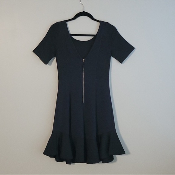 Anthropologie Marcelline Flounced Sheath Black Dress - Picture 3 of 13